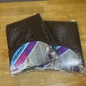 Vintage Chenille‎ Curtain Brown Window Panel 40" x 81"  100 Popcorn 2 Panels NOS